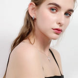Awn Silver Spinel Engagement Bow Earrings I157