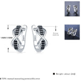 Awn Silver Spinel Engagement Bow Earrings I157
