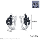Awn Hoop Earrings for Women Silver Spinel Engagement I232