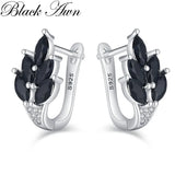 Awn Hoop Earrings for Women Silver Spinel Engagement I232