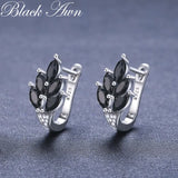 Awn Hoop Earrings for Women Silver Spinel Engagement I232