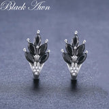 Awn Hoop Earrings for Women Silver Spinel Engagement I232