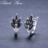 Awn Hoop Earrings for Women Silver Spinel Engagement I232