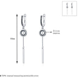 Classic Silver Spinel Awn Hoop Earrings for Women I214