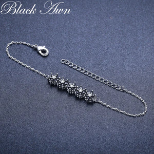 Hot Flower Silver Charm Bracelet Women Wedding Jewelry