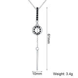 Awn Necklace Silver Necklace Black&White Stone Pendants