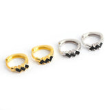 Awn Classic Silver Spinel Engagement Hoop Earrings Women Fine Jewelry