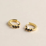 Awn Classic Silver Spinel Engagement Hoop Earrings Women Fine Jewelry