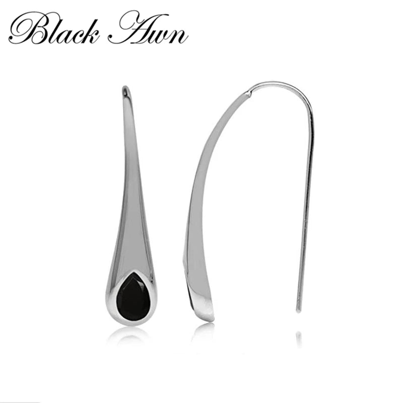 Women's Awn Silver Spinel Drop Earrings