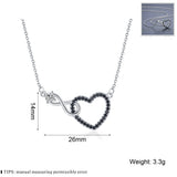 Heart Stone Pendant Silver Necklace