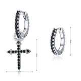 Awn Silver Spinel Engagement Hoop Earrings I203
