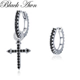 Awn Silver Spinel Engagement Hoop Earrings I203