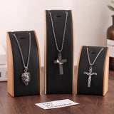 Bamboo Pendant Necklace Display Stand Jewelry Organizer