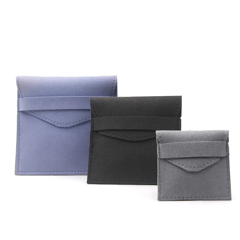 Gray Envelope Gift Bags for Jewelry, 1pcs Earring Ring Pouches