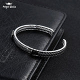Ancient Silver Plated Buddha Bracelets Women Vintage Cuff Wristband