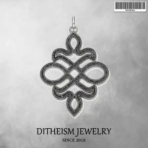 CZ Knot Pendant 925 Sterling Silver Vintage Gift for Women Men Boy Girls
