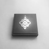 CZ Knot Pendant 925 Sterling Silver Vintage Gift for Women Men Boy Girls
