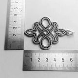 CZ Knot Pendant 925 Sterling Silver Vintage Gift for Women Men Boy Girls