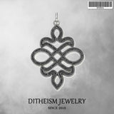 CZ Knot Pendant 925 Sterling Silver Vintage Gift for Women Men Boy Girls