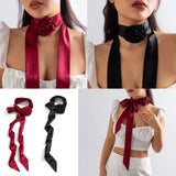 Camellia Collar Choker Chain Gothic Silk Satins Necklace