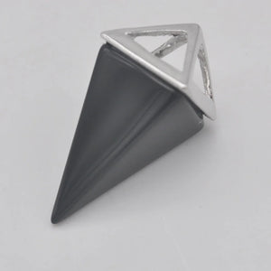 Carnelian Gem Pendant Quadrilateral Pendulum Jewelry Gift S3210