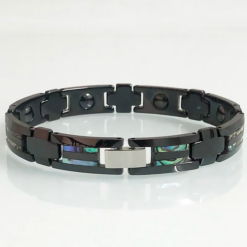 Ceramic Bracelet Natural Shell Bangle Health Magnetic Wristband