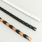 Ceramic Man Women Bracelet Rose Stainless Steel Magnetic Wristband