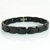 Ceramic Man Women Bracelet Rose Stainless Steel Magnetic Wristband