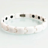 Ceramic Man Women Bracelet Rose Stainless Steel Magnetic Wristband