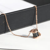 Ceramics Anklet for Women Rose Roman Numerals Pendant Jewelry