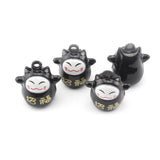 Chinese Fortune Lucky Cat Bell Charm for Pendant Bracelet