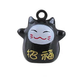 Chinese Fortune Lucky Cat Bell Charm for Pendant Bracelet