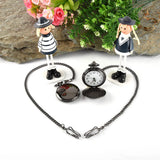 Vintage Quartz Pocket Watch Arabic Numerals Personalized Photo with Text