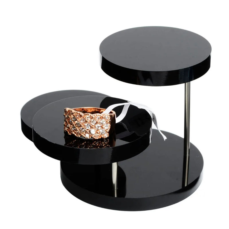 Finger Ring Movable Display Stand Jewelry Holder Storage Plastic Showcase