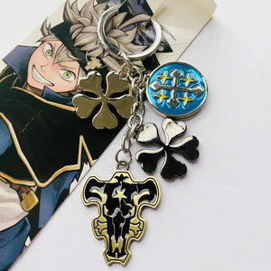 Clover Zinc Alloy Metal keychain cosplay costume Key Ring Pendant