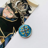 Clover Zinc Alloy Metal keychain cosplay costume Key Ring Pendant