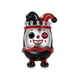 Clown Crown Charm 925 Silver Enamel Bead DIY Bracelet Necklace Jewelry