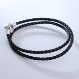 Leather Bracelets for Women Men Classic Signature Clasp Silver 925 Jewelry