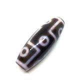 Natural Agate Stone 9 Eyes Dzi Beads with Blood Silk Amulet Certificate