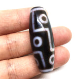 Natural Agate Stone 9 Eyes Dzi Beads with Blood Silk Amulet Certificate