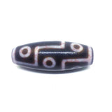 Natural Agate Stone 9 Eyes Dzi Beads with Blood Silk Amulet Certificate