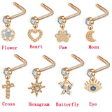 Cat's Paw Nose Ring Stainless Steel Body Piercing Jewelry