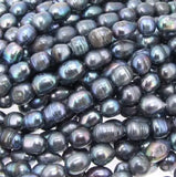 Rice Freshwater Pearl Loose Beads 15in One Full String AA 8x9MM DIY Jewelry