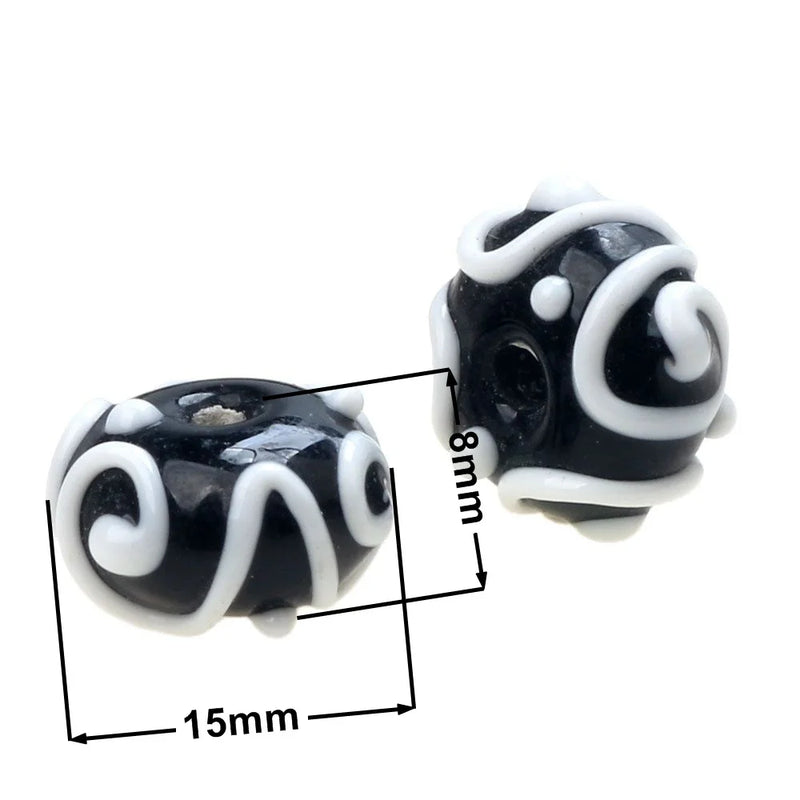 Mixed Style Lampwork Glass Beads Crafts Charm Bracelets DIY Jewelry Making