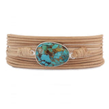 Copper Turquoises Bracelet Non-leather Wrap Adjustable Bohemian Bracelet