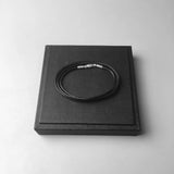 Cord Leather Necklace in 925 Sterling Silver for Men Women Boys Girls