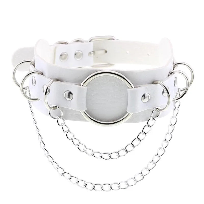 Anime Necklace Harajuku Choker Punk Leather Collar