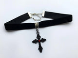 Crescent Moon Velvet Choker Necklace
