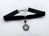Crescent Moon Velvet Choker Necklace