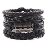 Vintage Owl Beads Feather Wing Charm Bracelets for Men and Women